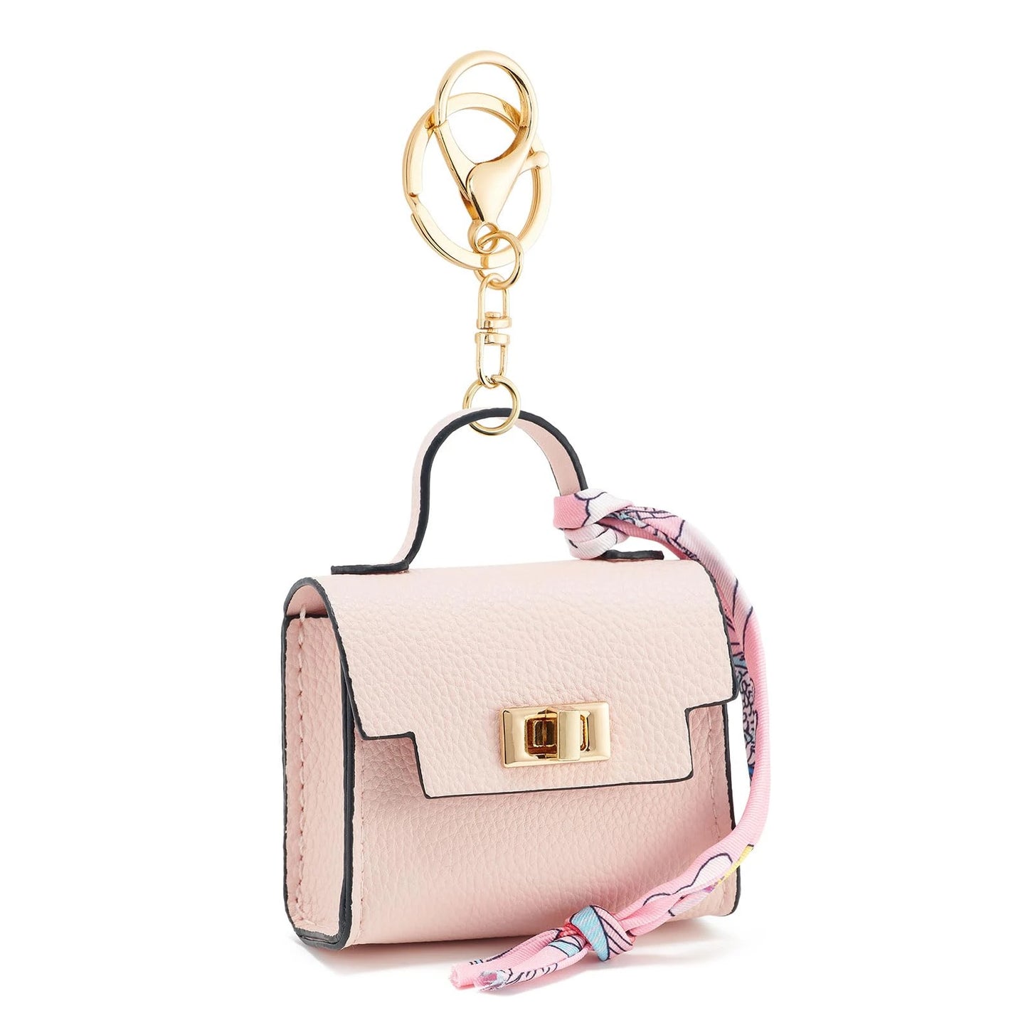 Porte-clés Mini Bag — Pochette Cuir avec Verrou Doré