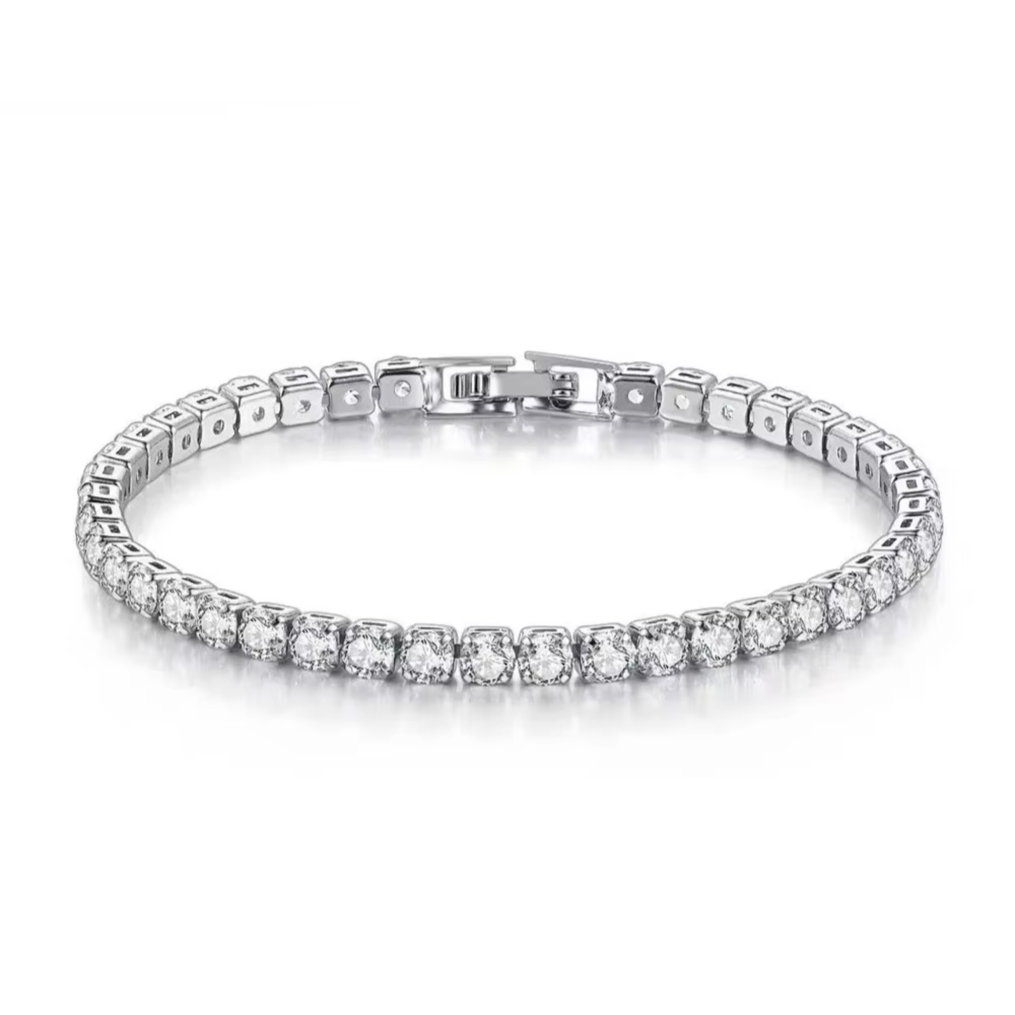 Bracelet Tennis Classique en Argent Sterling 925 pour Femme – Zircons Étincelants