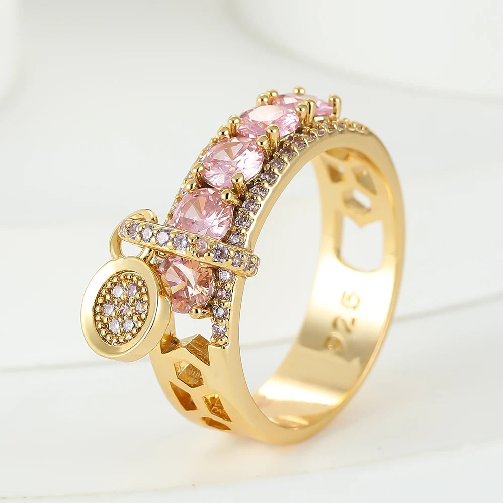 Bague Zircon Luxe — Pierre Ronde Scintillante