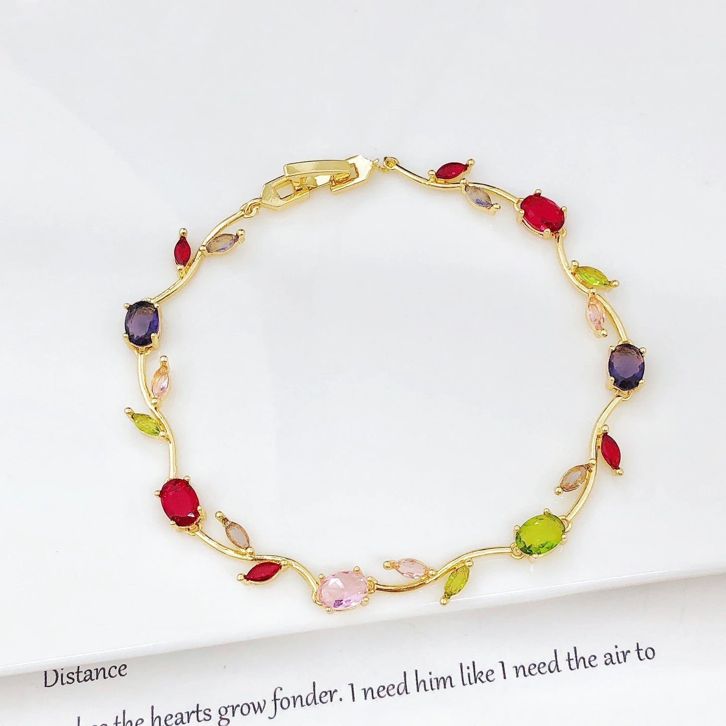 Parure de Bijoux Femme Luxe – Collier et Bracelet en Cristaux Strass, Motif Feuille et Fleur, Cadeau Élégant