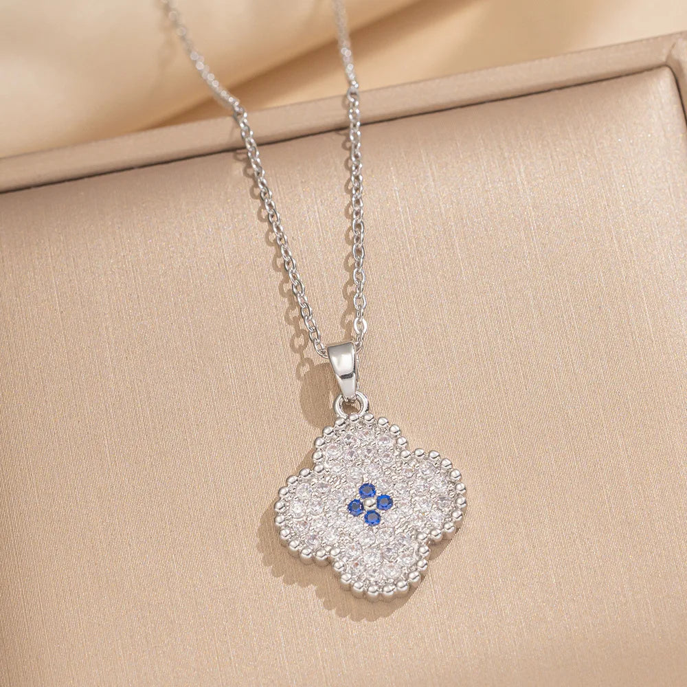 Parure de Bijoux Femme Luxe – Collier, Bracelet & Boucles d'Oreilles en Zircon Cubique
