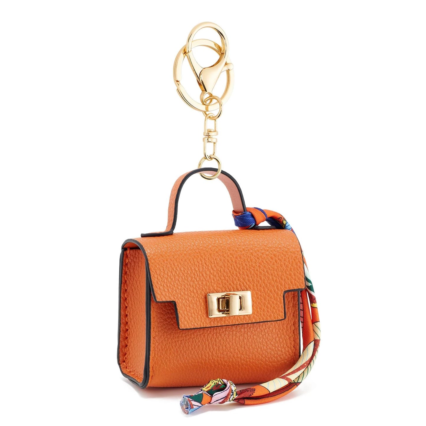 Porte-clés Mini Bag — Pochette Cuir avec Verrou Doré