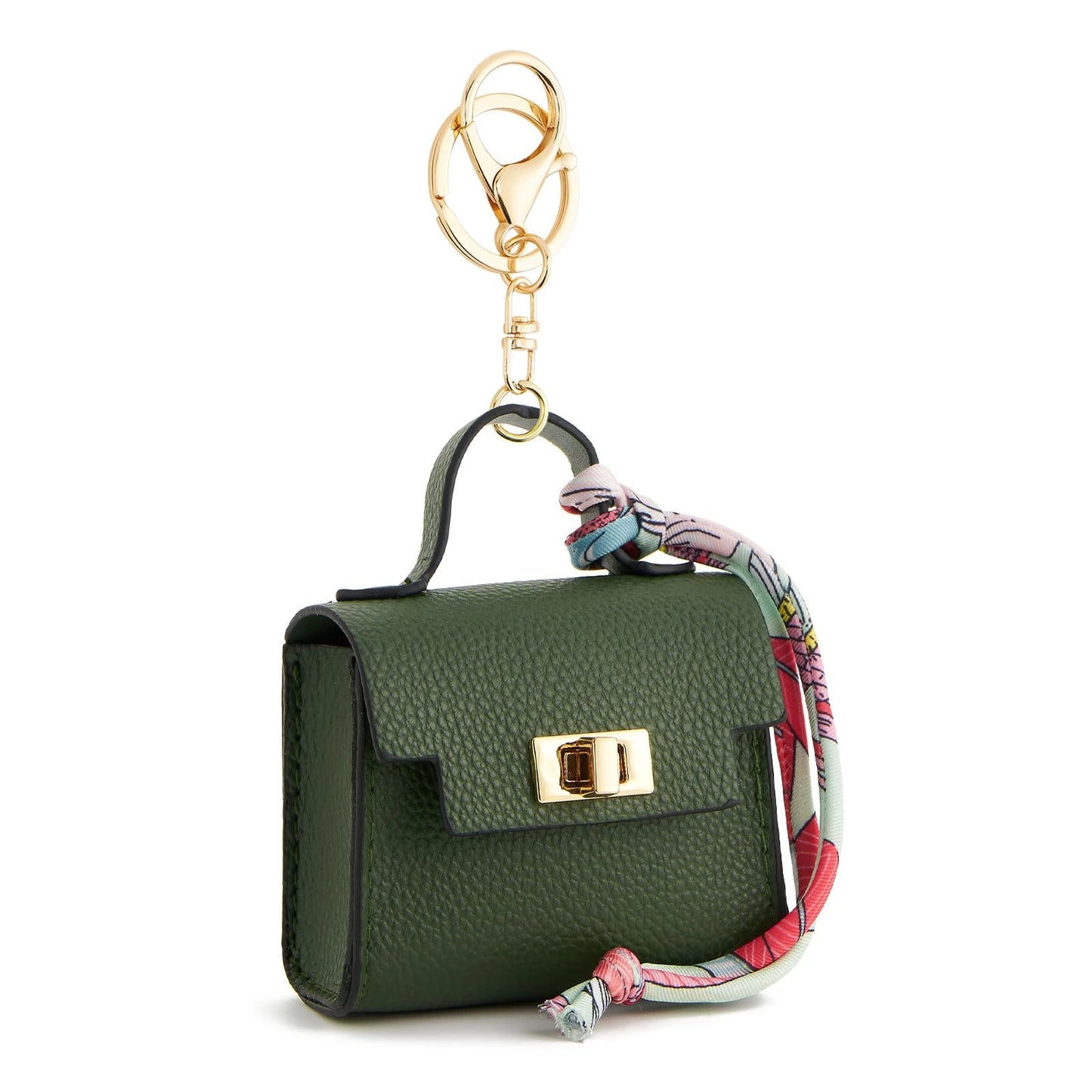 Porte-clés Mini Bag — Pochette Cuir avec Verrou Doré