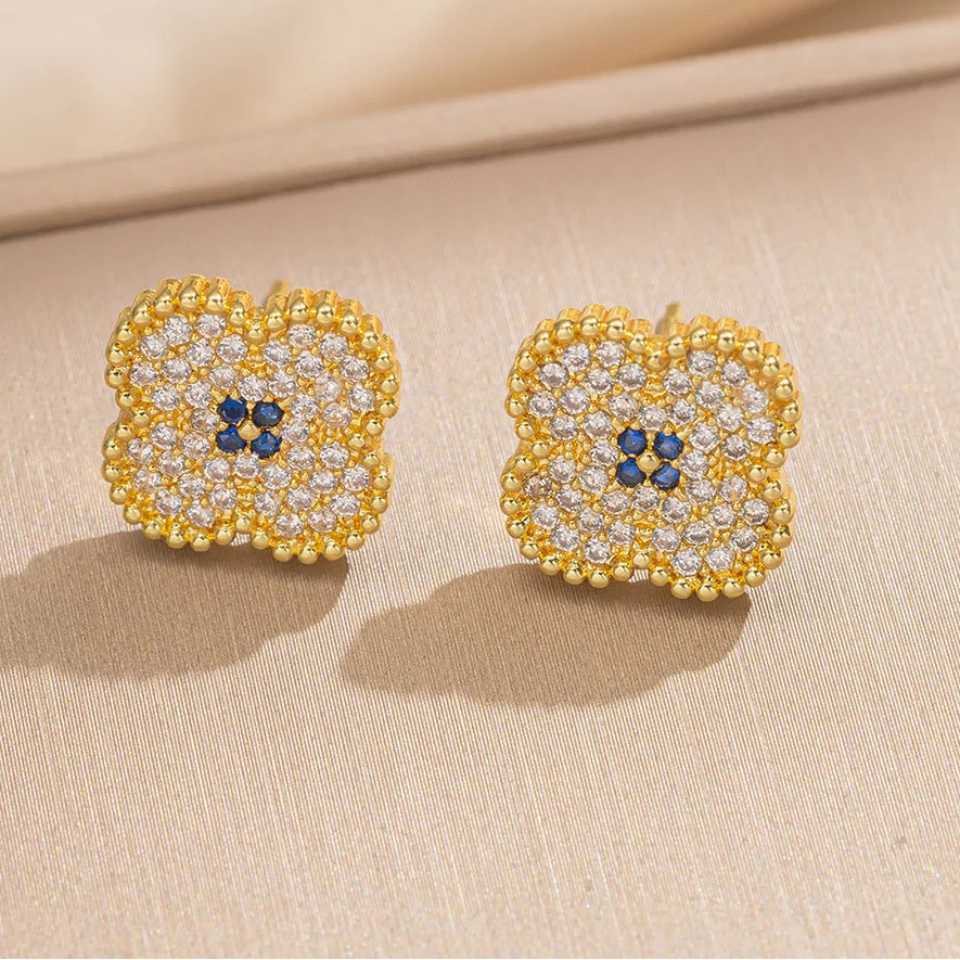Parure de Bijoux Femme Luxe – Collier, Bracelet & Boucles d'Oreilles en Zircon Cubique
