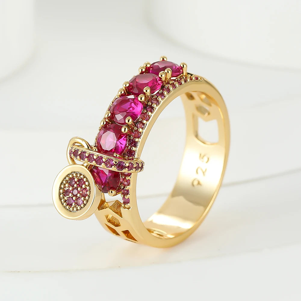 Bague Zircon Luxe — Pierre Ronde Scintillante