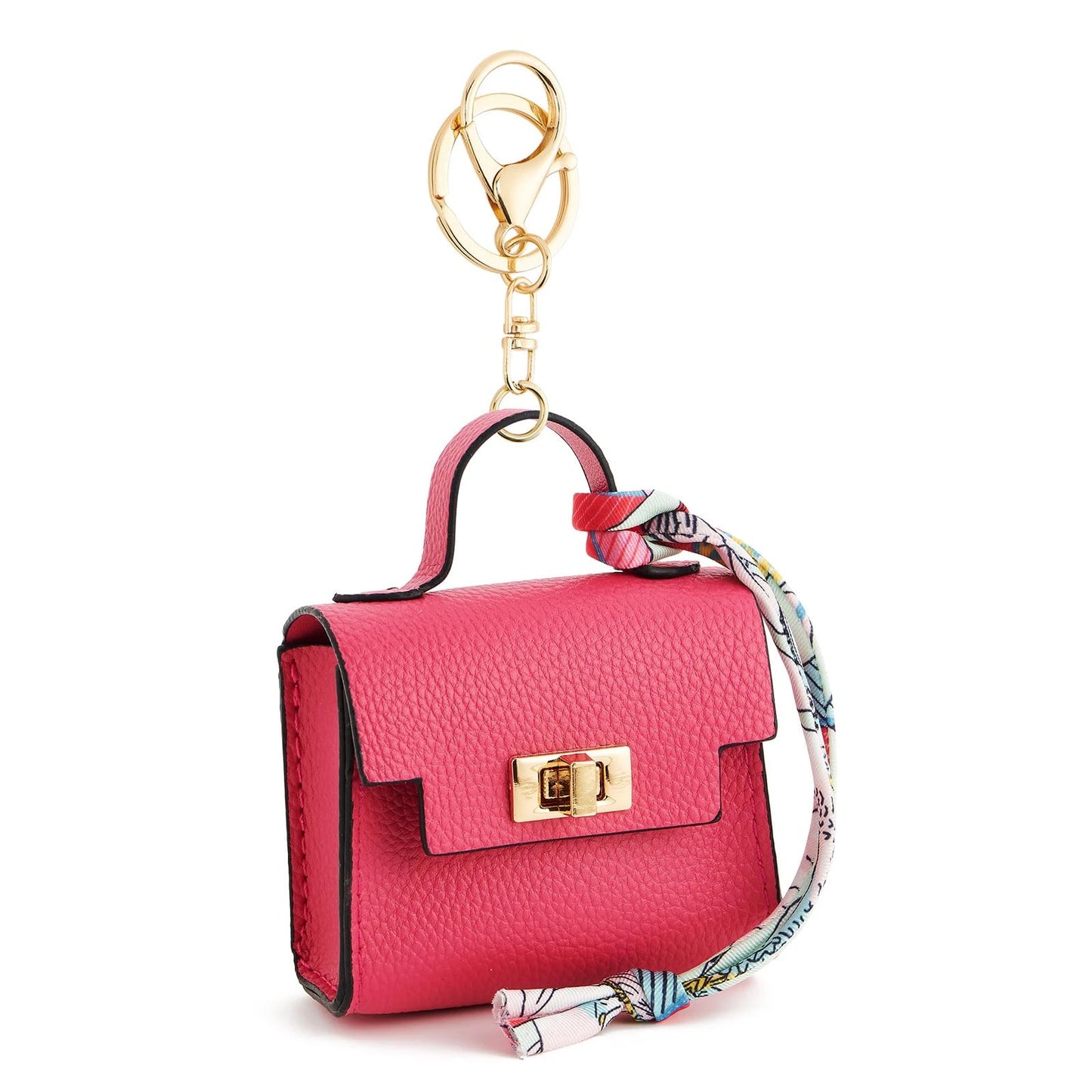 Porte-clés Mini Bag — Pochette Cuir avec Verrou Doré
