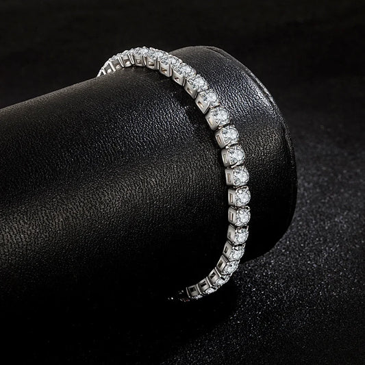 Bracelet Tennis Classique en Argent Sterling 925 pour Femme – Zircons Étincelants