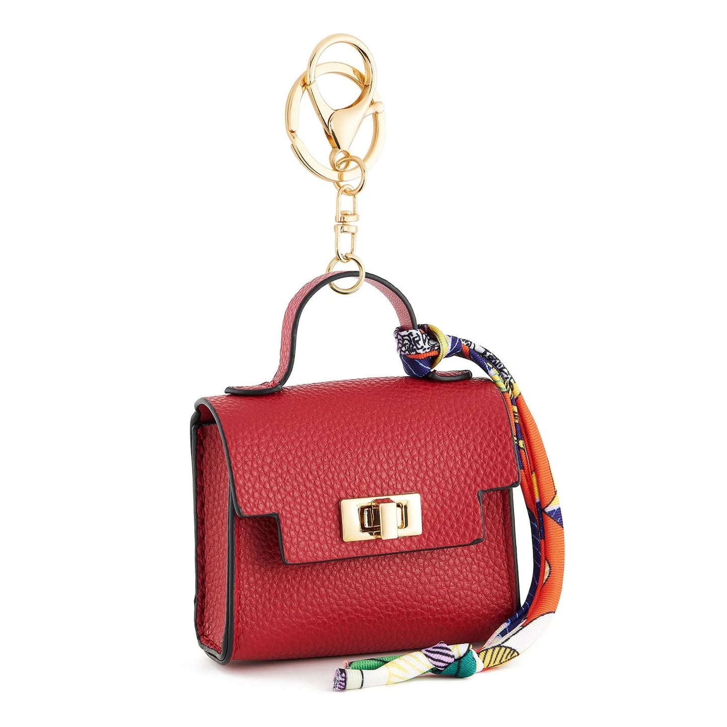 Porte-clés Mini Bag — Pochette Cuir avec Verrou Doré
