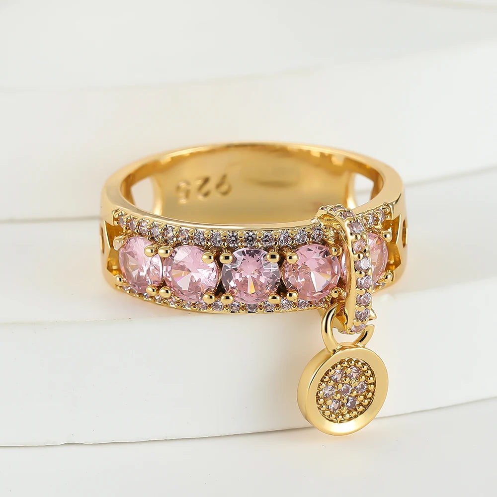 Bague Zircon Luxe — Pierre Ronde Scintillante
