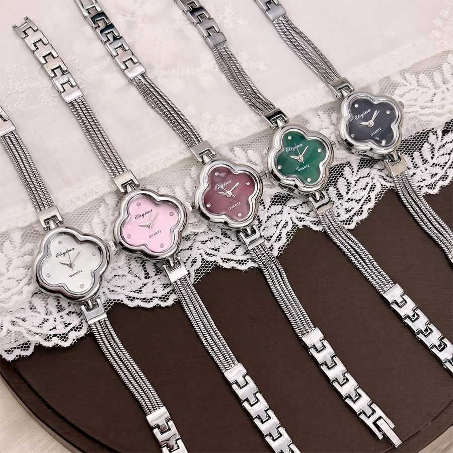 Vintage Clover Watch for Women – Retro Wrist Watch with Tassel Design