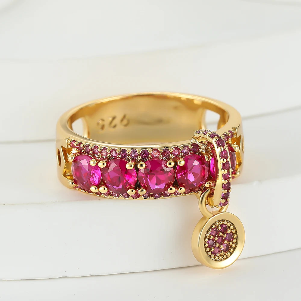 Bague Zircon Luxe — Pierre Ronde Scintillante
