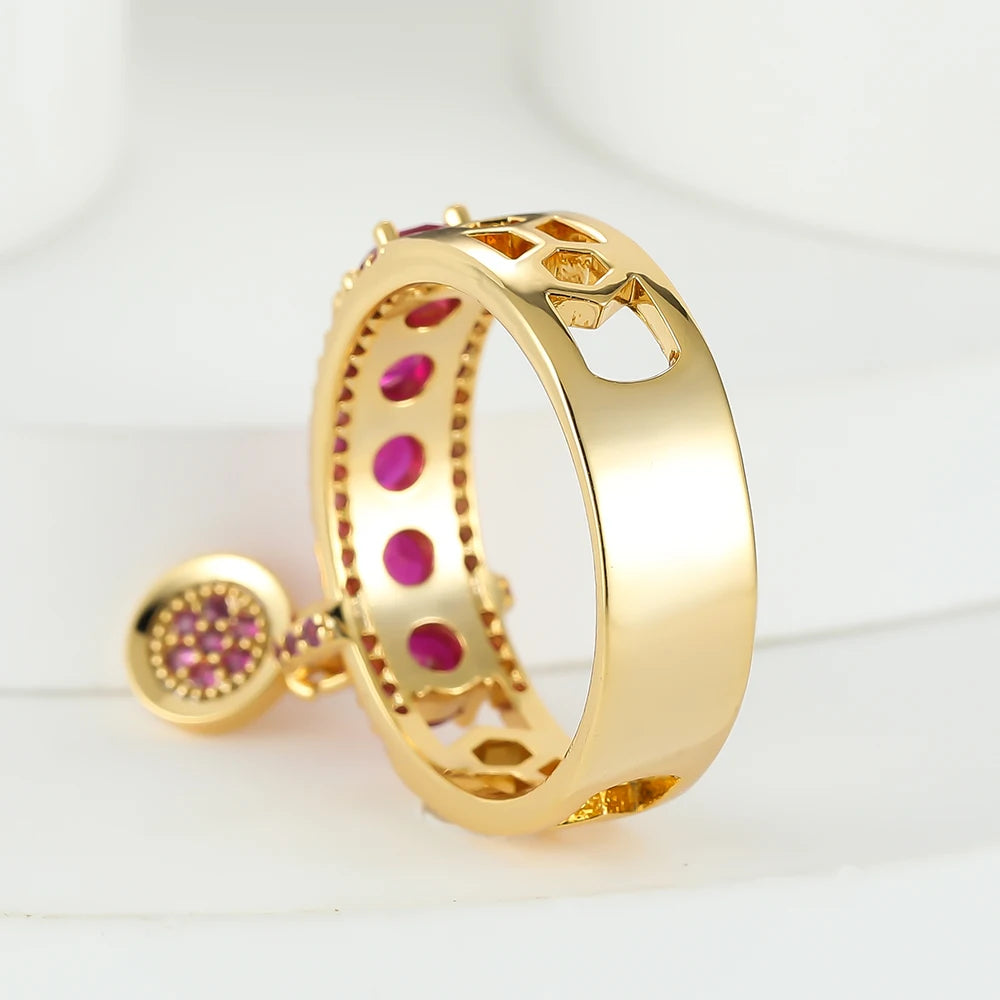 Bague Zircon Luxe — Pierre Ronde Scintillante
