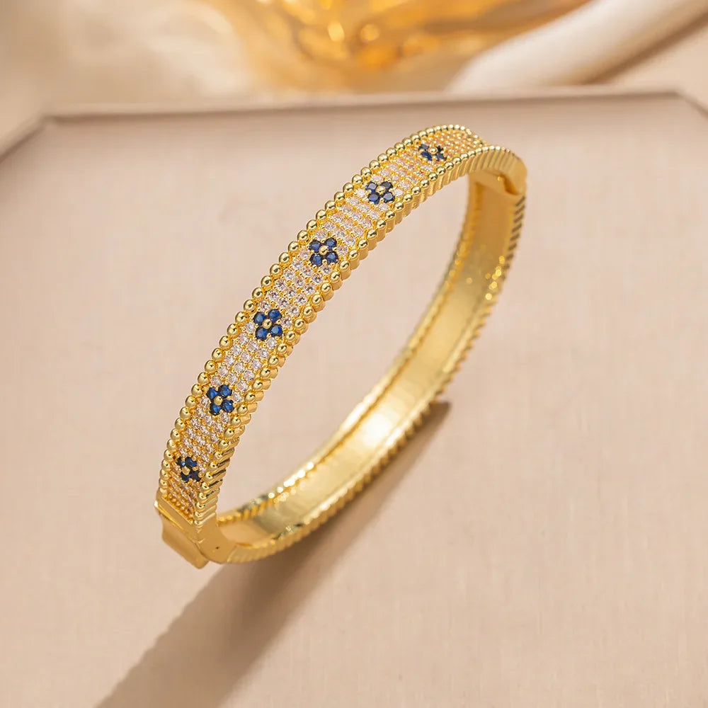 Parure de Bijoux Femme Luxe – Collier, Bracelet & Boucles d'Oreilles en Zircon Cubique